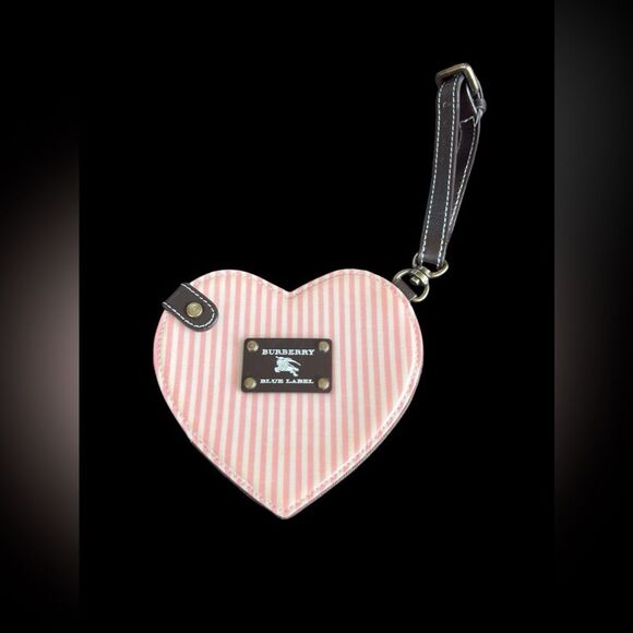 BURBERRY Blue Label Heart Shaped Wristlet/Bag charm - Picture 1 of 7
